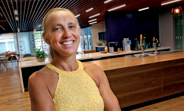 Dorothee Kern in the offices of Relay Therapeutics